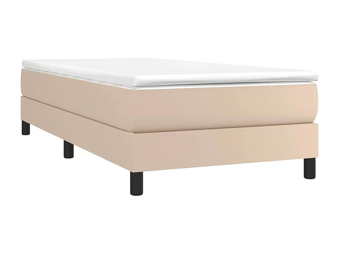 Lit simple | Lit adulte, enfant | Cadre de lit cappuccino 90x200 cm similicuir