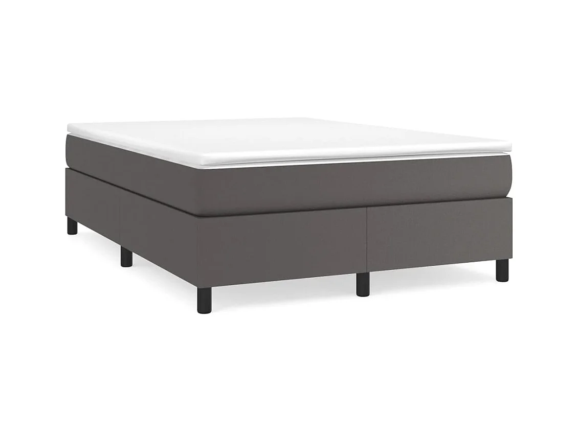 Lit double | Lit adulte | Cadre de lit gris 140x190 cm similicuir
