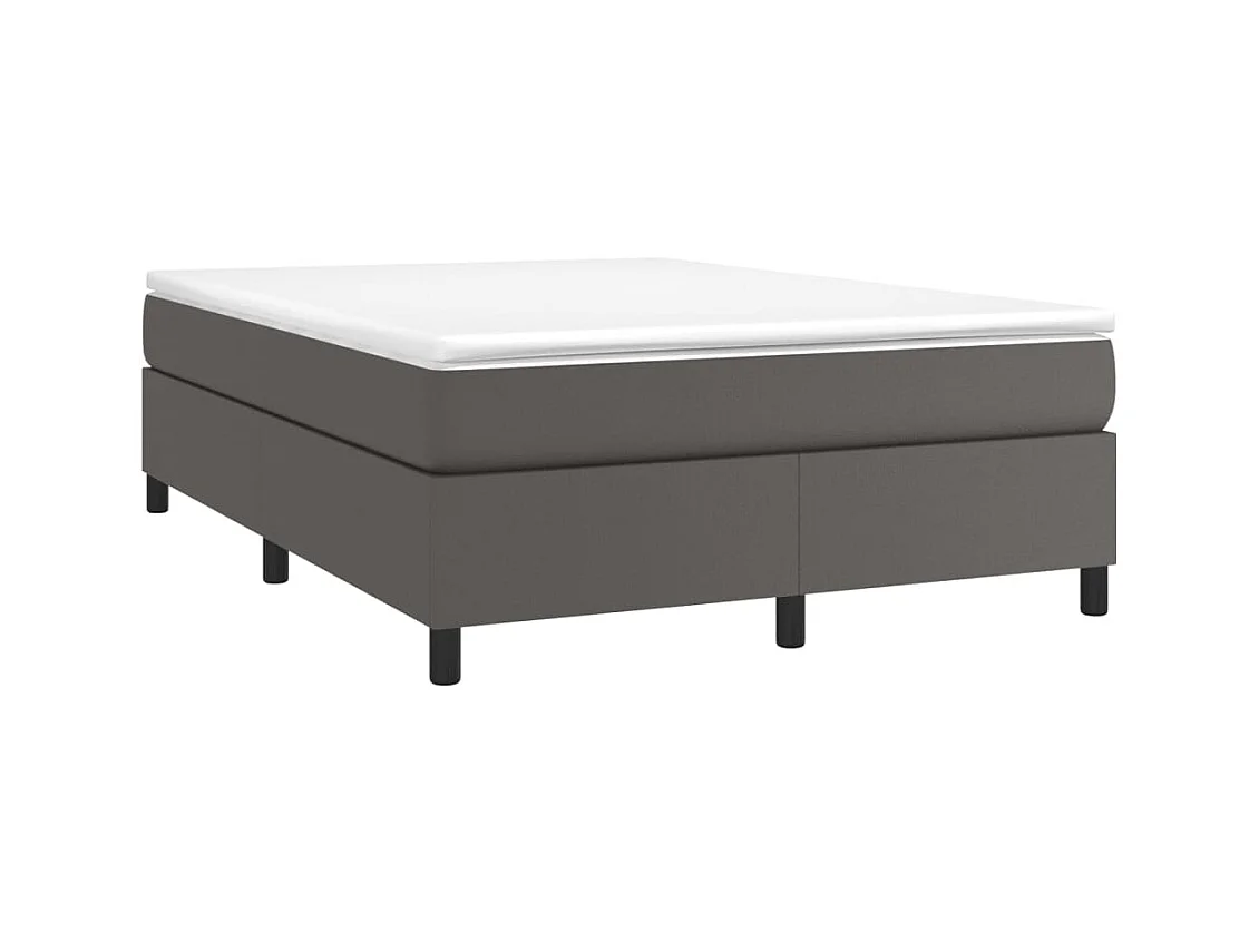 Lit double | Lit adulte | Cadre de lit gris 140x190 cm similicuir