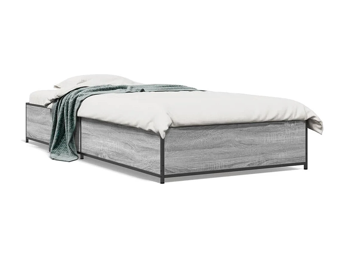 Lit simple | Lit adulte, enfant | Cadre de lit sonoma gris 90x200 cm
