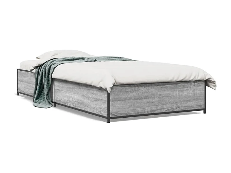Lit simple | Lit adulte, enfant | Cadre de lit sonoma gris 90x200 cm