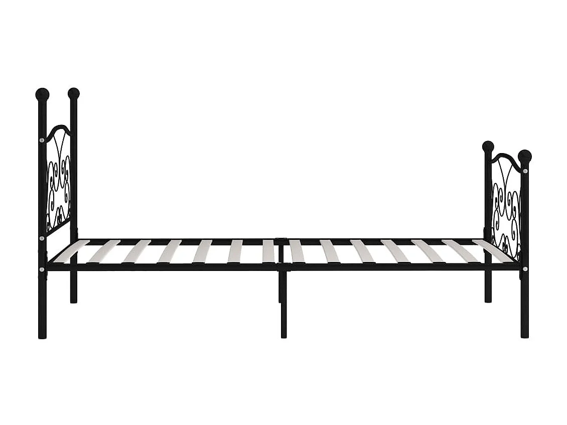 Lit simple | Lit adulte, enfant | Cadre de lit avec sommier à lattes métal 90x200 cm
