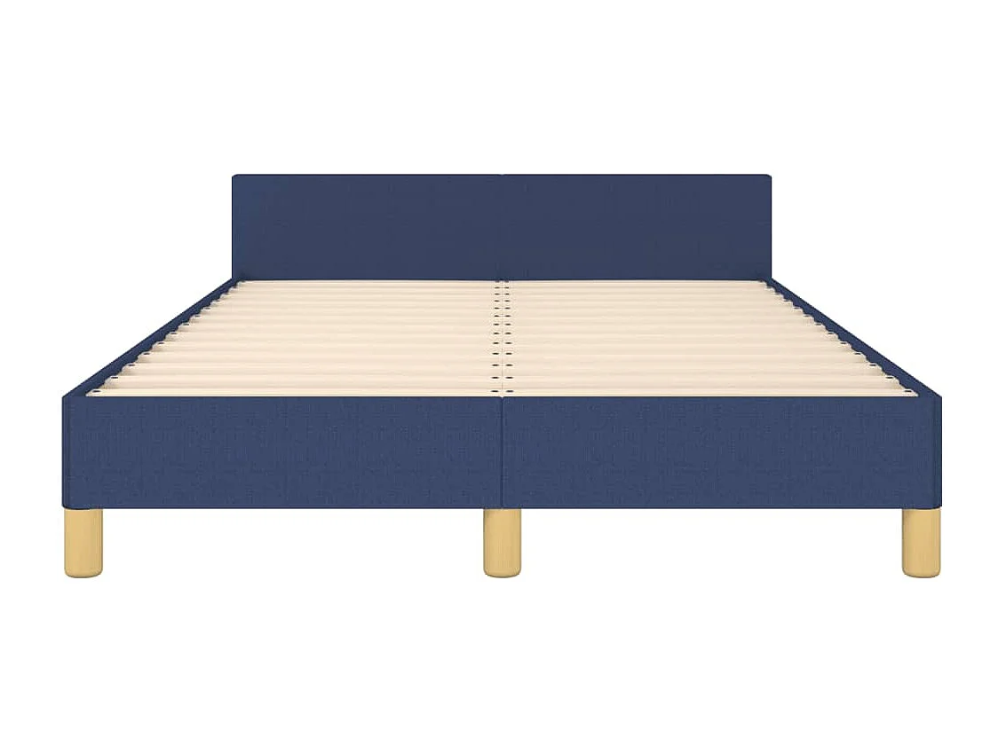 Lit simple | Lit adulte, enfant | Cadre de lit bleu 120x200 cm tissu