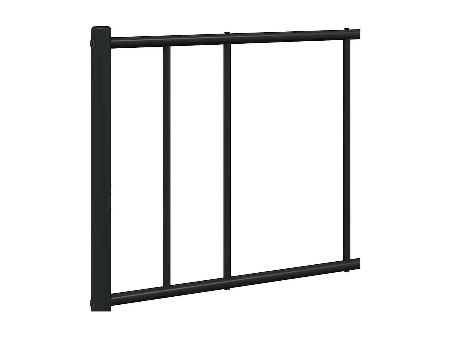 Lit double | Lit adulte | Cadre de lit métal avec tête de lit noir 150x200cm