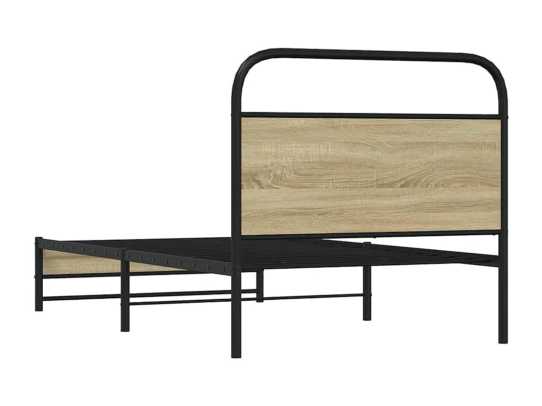 Letto per adulti | Letto singolo | Giroletto senza Materasso Rovere Sonoma 100x200cm in Truciolato