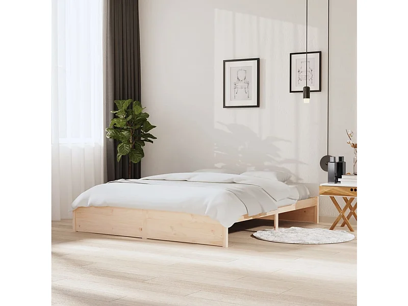 Lit double | Lit adulte | Cadre de lit bois massif 180x200 cm