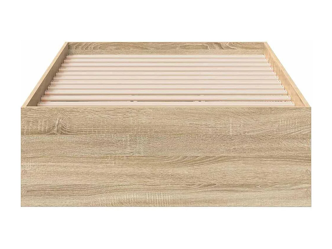 Lit simple | Lit adulte, enfant | Cadre de lit Marron 90x190 cm Bois d'ingénierie