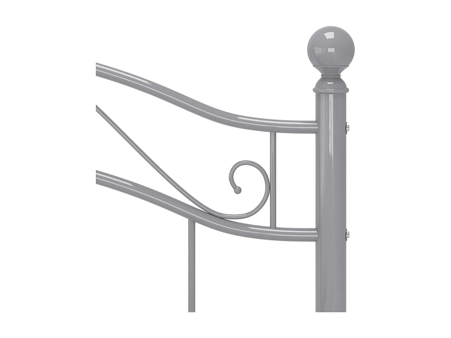 Lit simple | Lit adulte, enfant | Cadre de lit gris métal 90x200 cm