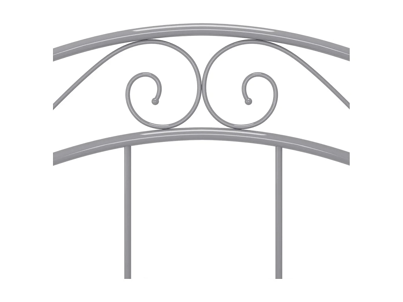 Lit simple | Lit adulte, enfant | Cadre de lit gris métal 90x200 cm