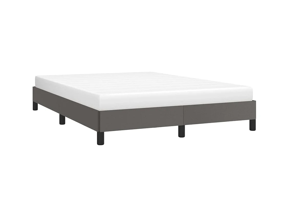 Lit double | Lit adulte | Cadre de lit gris 140x190 cm similicuir