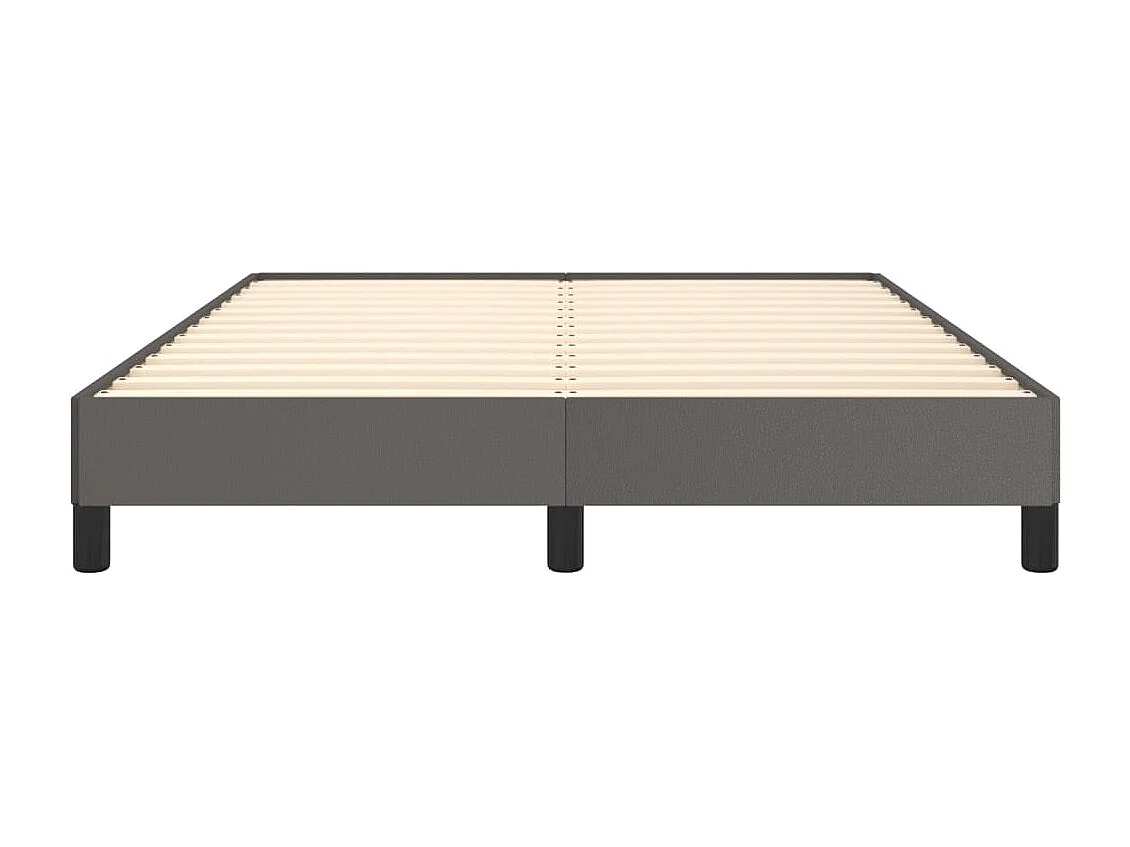 Lit double | Lit adulte | Cadre de lit gris 140x190 cm similicuir