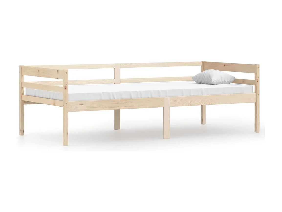 Lit simple | Lit adulte, enfant | Cadre de lit bois de pin massif 90x200 cm