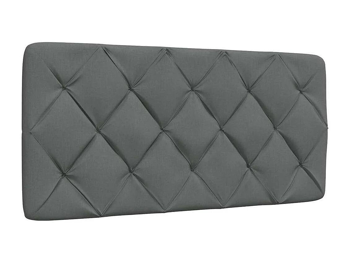 Lit simple | Lit adulte, enfant | Cadre de lit avec LED gris foncé 100x200 cm tissu