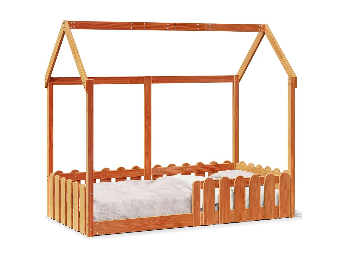 Lit simple | Lit enfant | Cadre de lit d'enfants forme de maison 80x160 cm