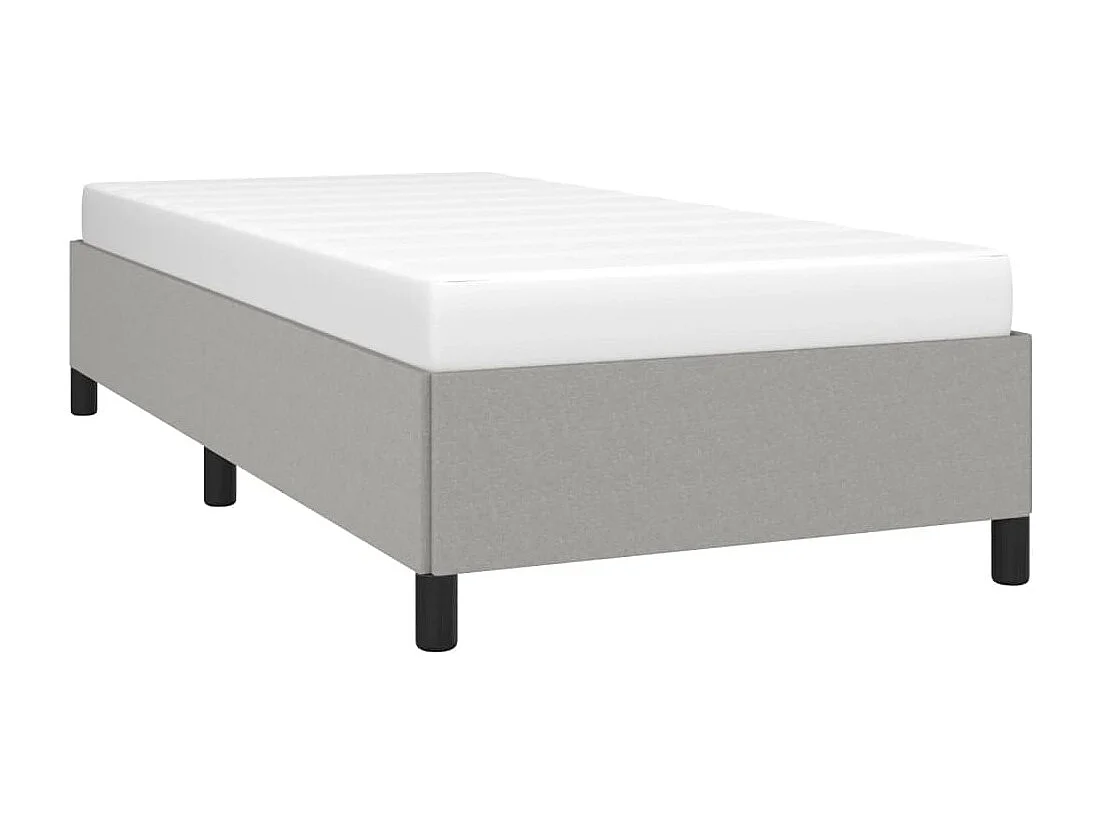 Lit simple | Lit adulte, enfant | Cadre de lit gris clair 80x200 cm tissu