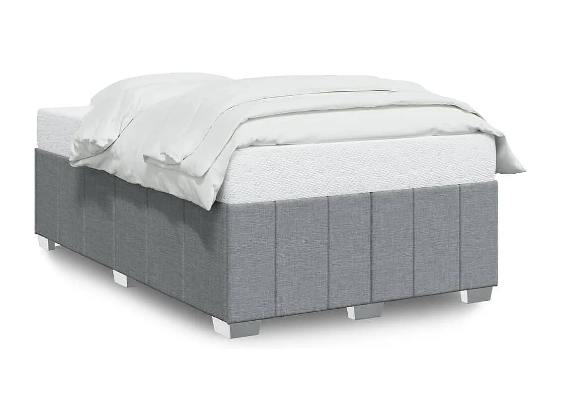 Letto per adulti | Letto singolo | Giroletto senza Materasso Grigio Chiaro 120x190 cm in Tessuto