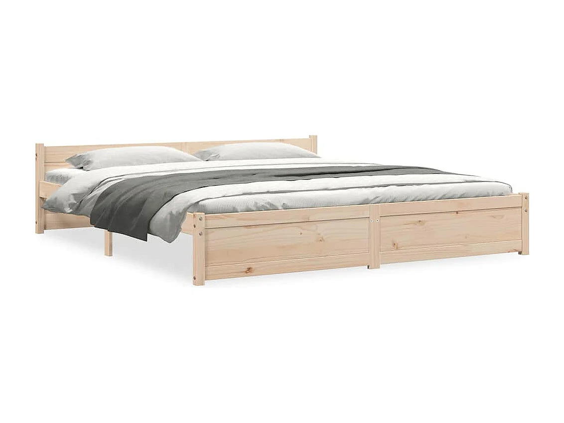 Lit double | Lit adulte | Cadre de lit bois massif 200x200 cm