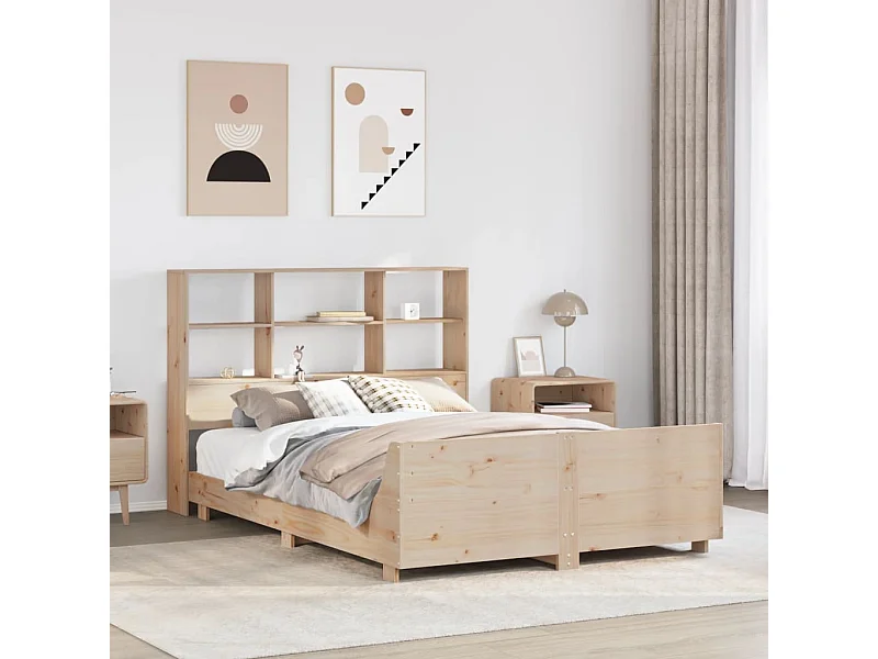 Lit double | Lit adulte | Cadre de lit 140x190 cm bois de pin massif