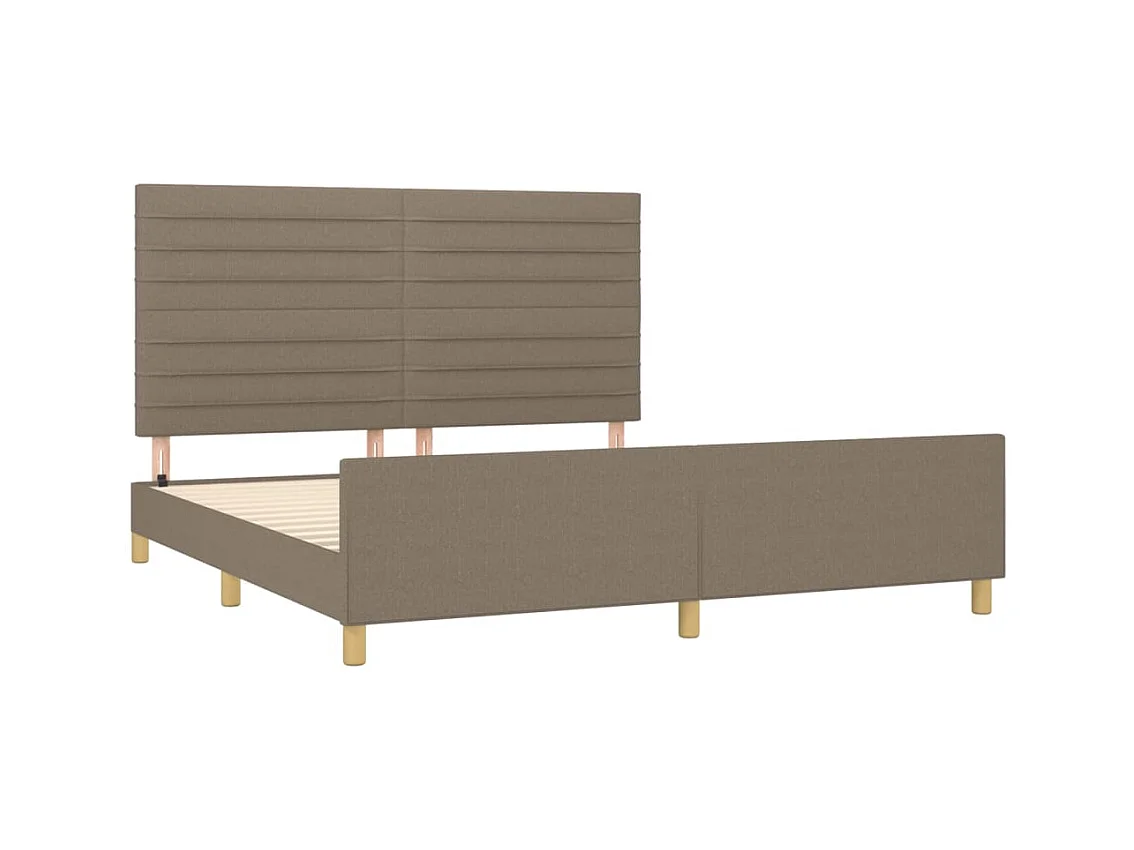 Lit double | Lit adulte | Cadre de lit taupe 180x200 cm tissu