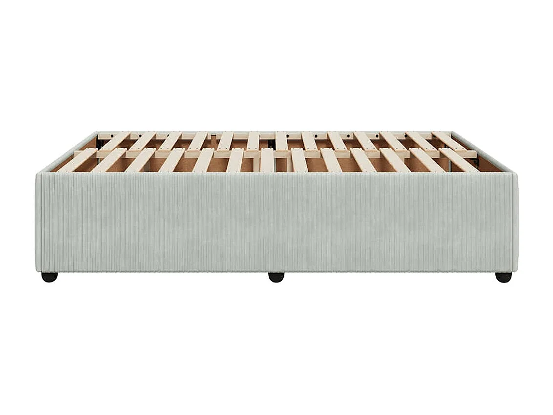 Letto per adulti | Letto matrimoniale | Giroletto senza Materasso Grigio Chiaro 140x200 cm Velluto