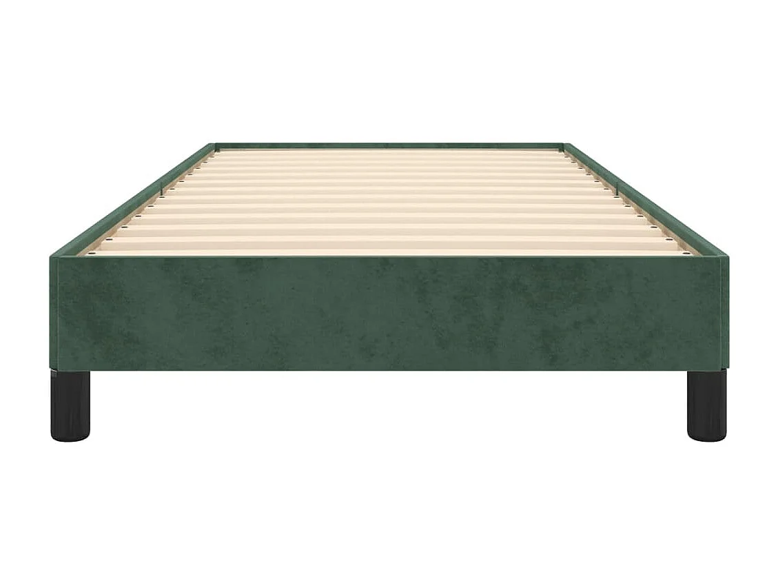 Lit simple | Lit adulte, enfant | Cadre de lit vert foncé 80x200 cm velours