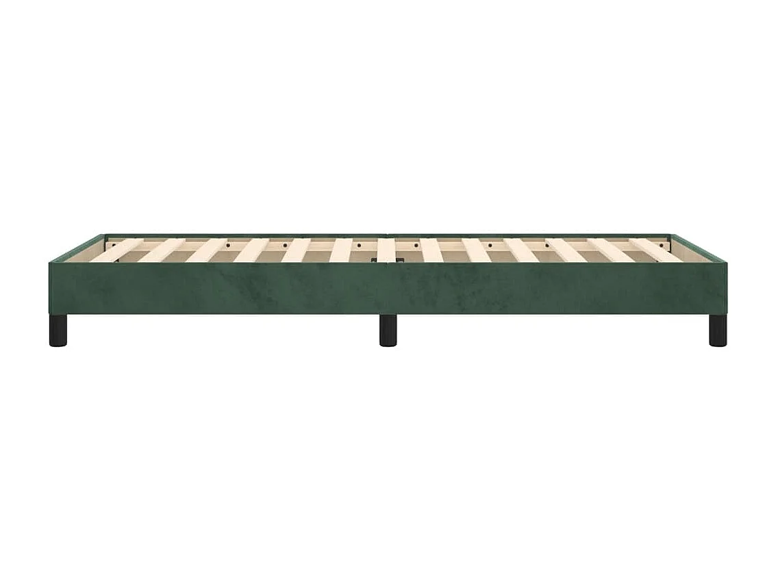 Lit simple | Lit adulte, enfant | Cadre de lit vert foncé 80x200 cm velours