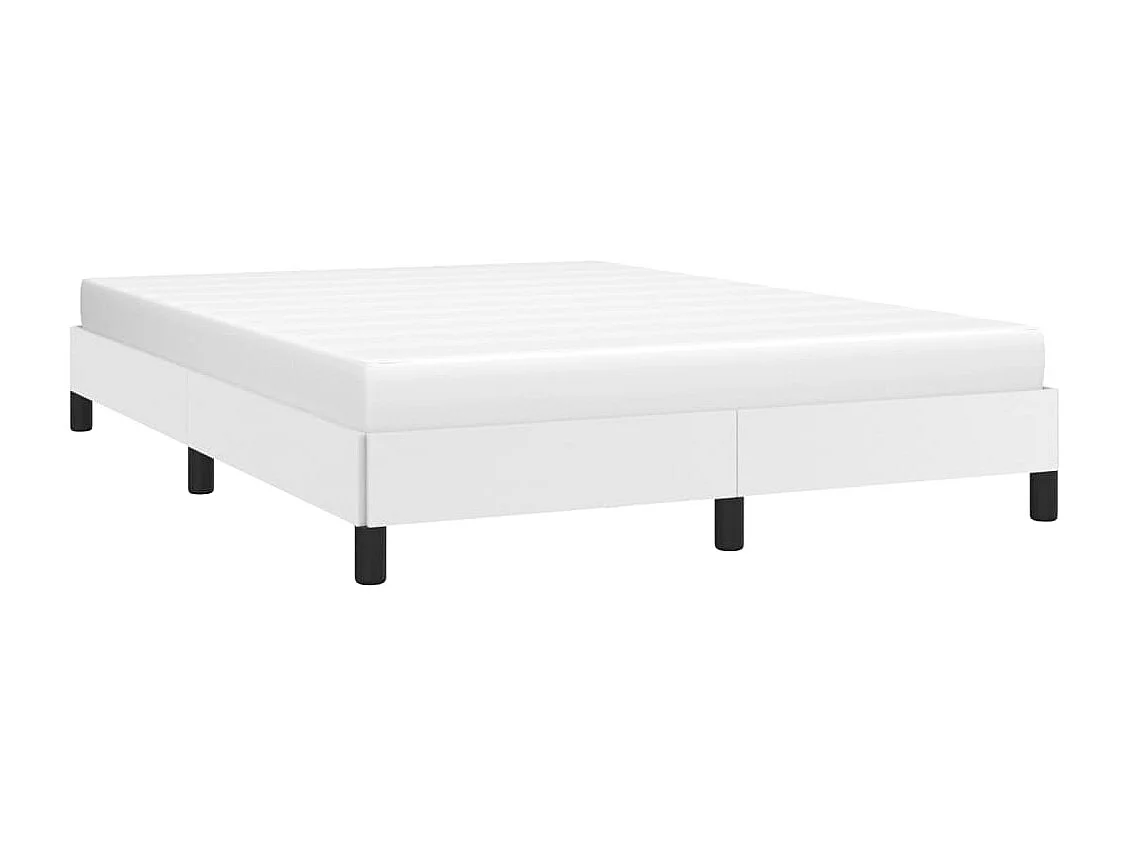 Lit double | Lit adulte | Cadre de lit blanc 140x190 cm similicuir