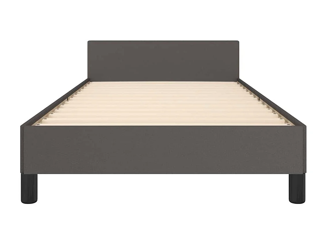 Letto per adulti | Letto singolo | Giroletto con Testiera senza Materasso Grigio 90x190 cm