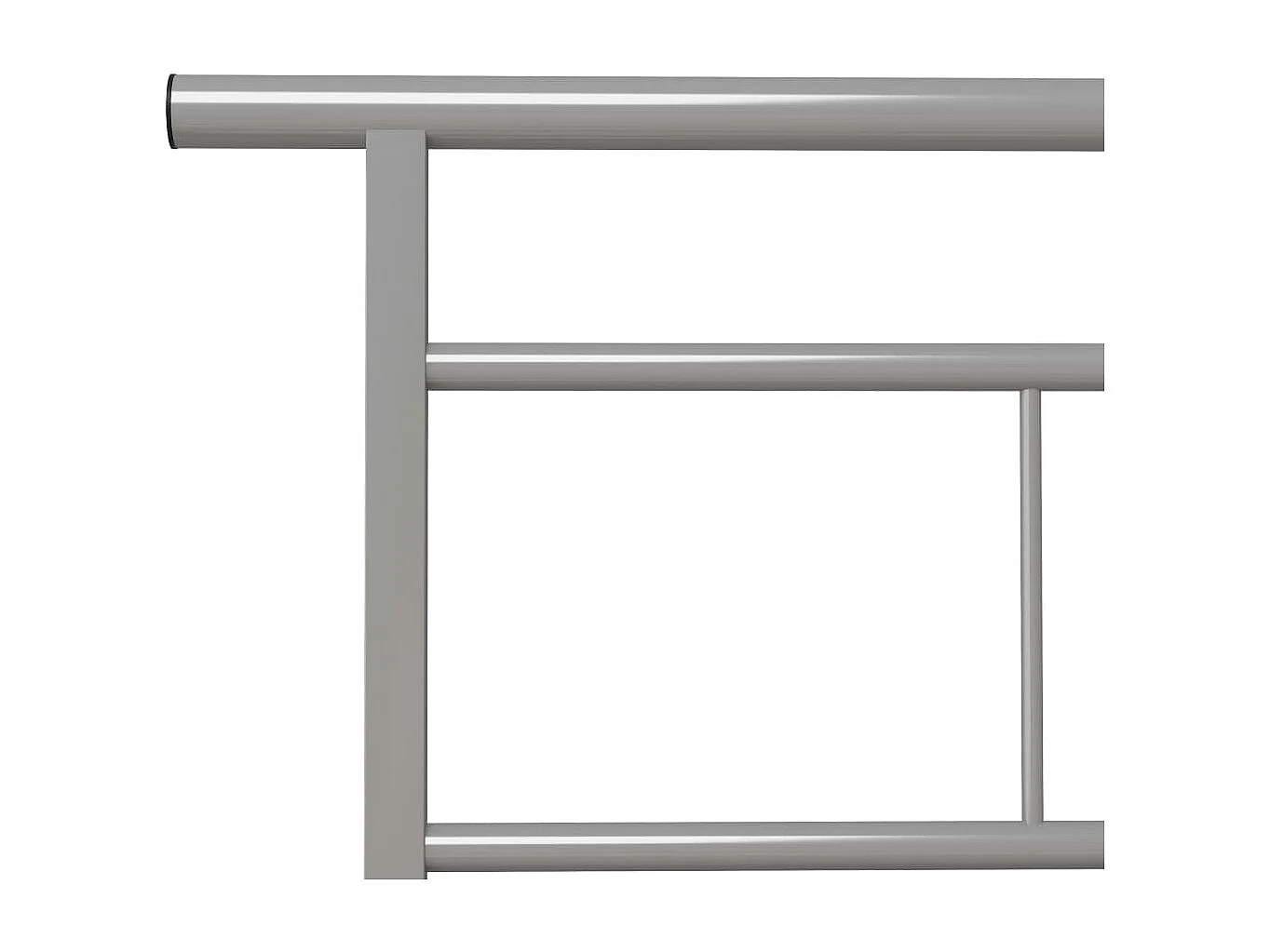 Lit simple | Lit adulte, enfant | Cadre de lit gris métal 90x200 cm