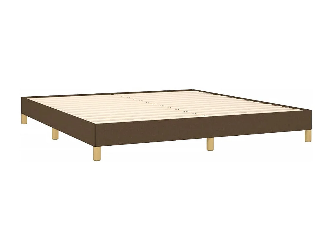 Lit double | Lit adulte | Cadre de lit marron foncé 180x200 cm tissu