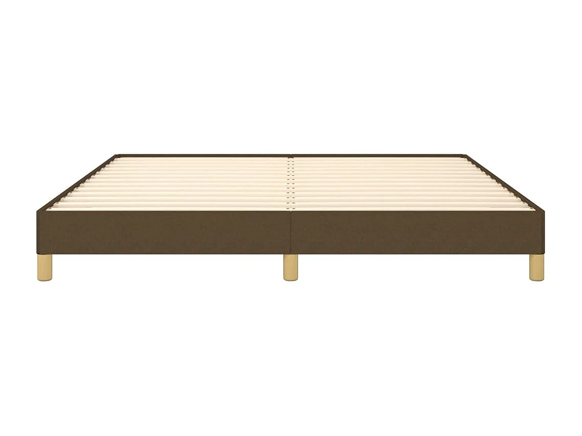 Lit double | Lit adulte | Cadre de lit marron foncé 180x200 cm tissu