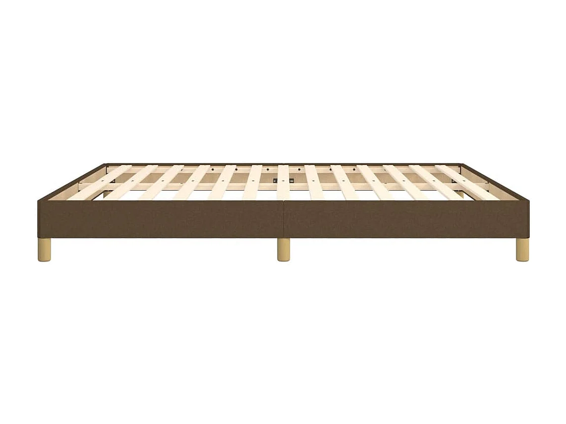 Lit double | Lit adulte | Cadre de lit marron foncé 180x200 cm tissu