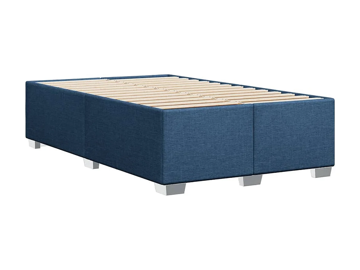 Lit simple | Lit adulte, enfant | Cadre de lit bleu 120x200 cm tissu