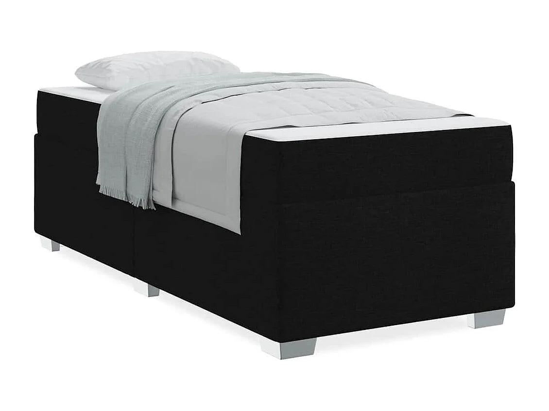 Lit simple | Lit adulte, enfant | Cadre de lit Noir 80x200 cm tissu