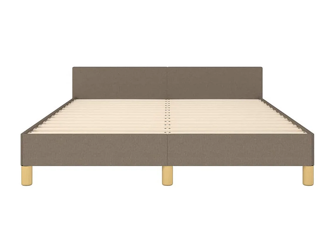 Lit double | Lit adulte | Cadre de lit taupe 140x190 cm tissu
