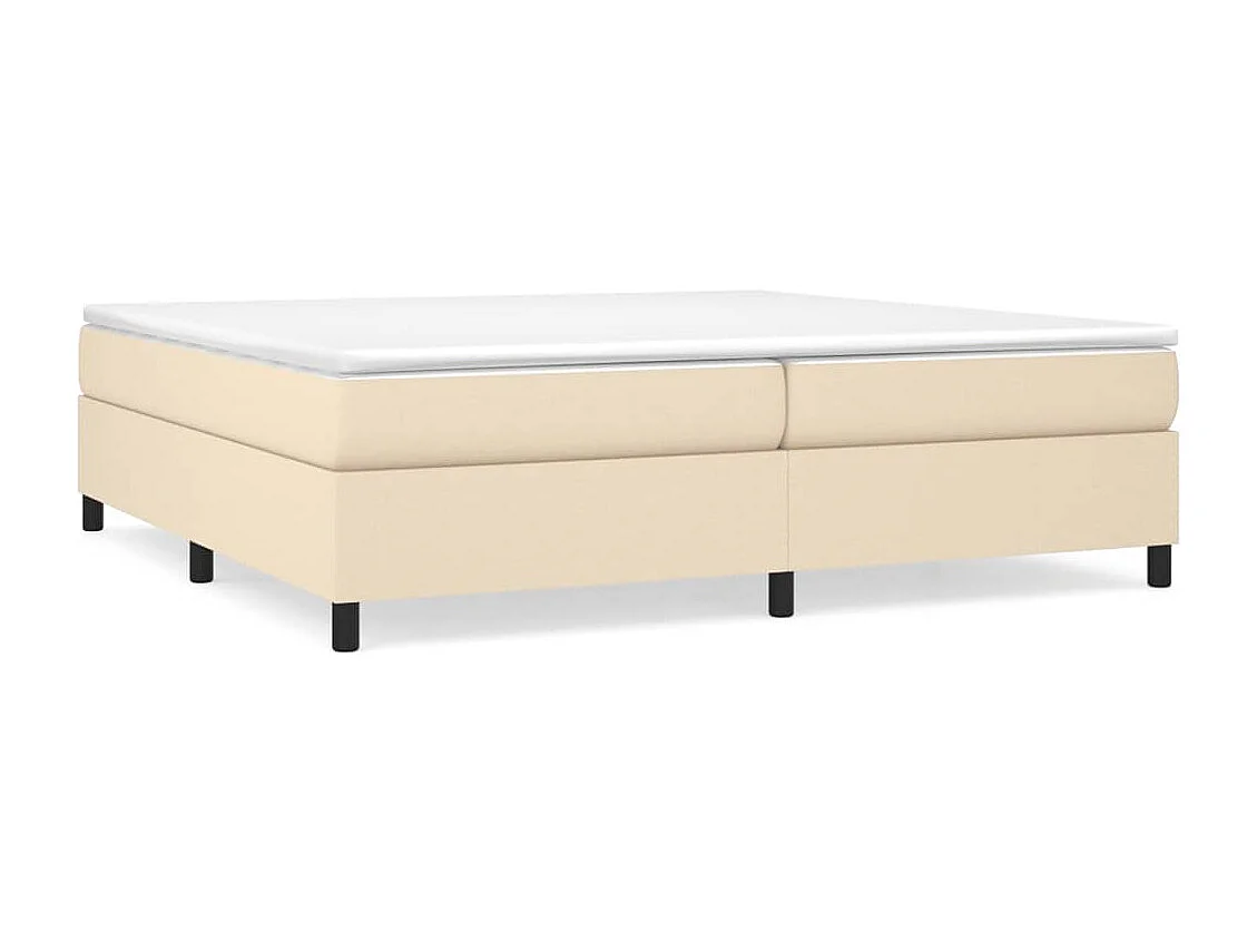 Lit double | Lit adulte | Cadre de lit crème 200x200 cm tissu