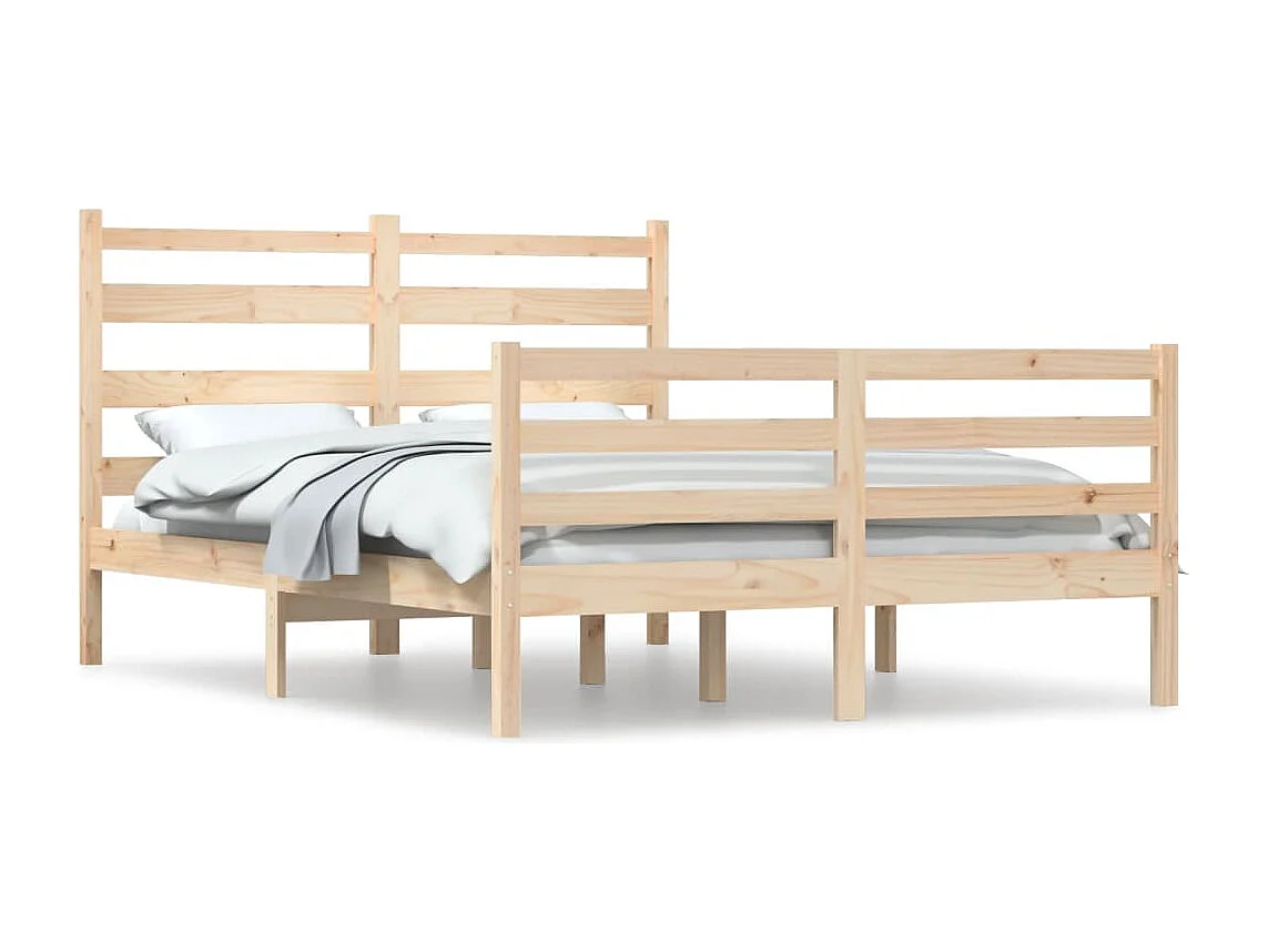Lit double | Lit adulte | Cadre de lit bois massif de pin 140x200 cm