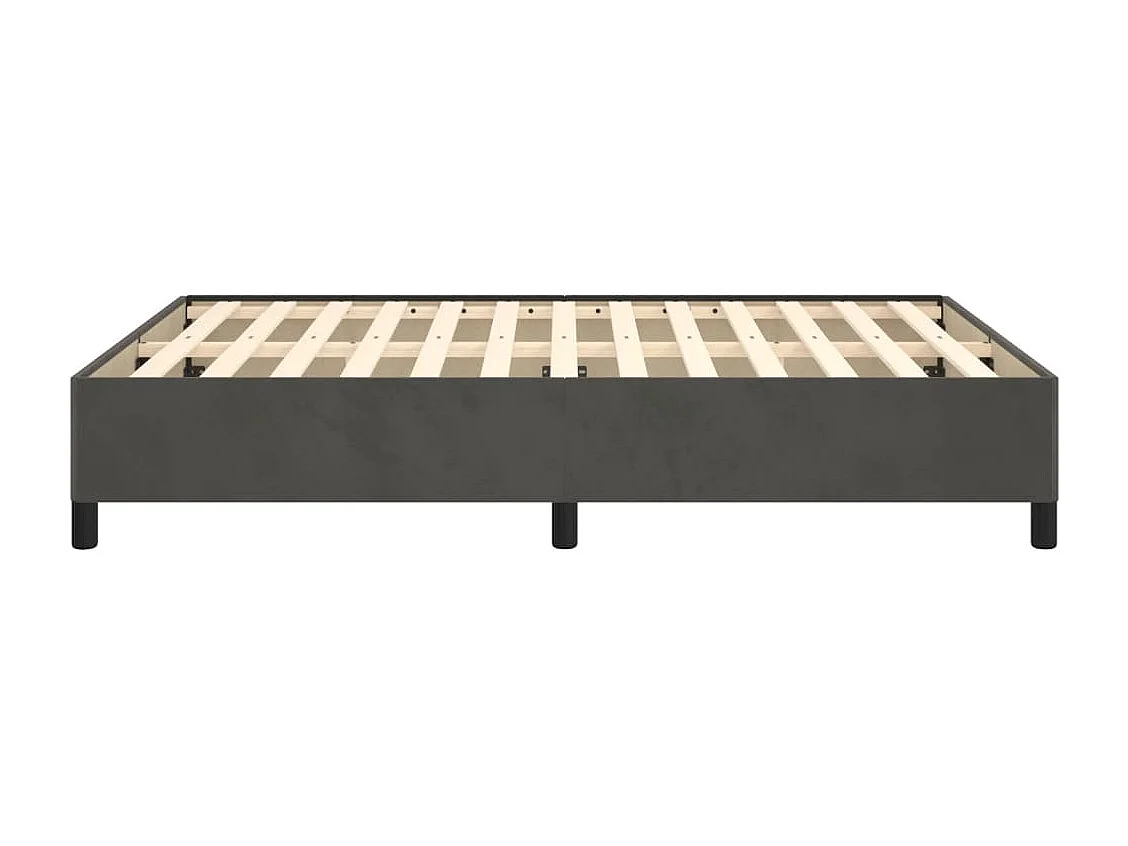 Lit double | Lit adulte | Cadre de lit gris foncé 140x200 cm velours