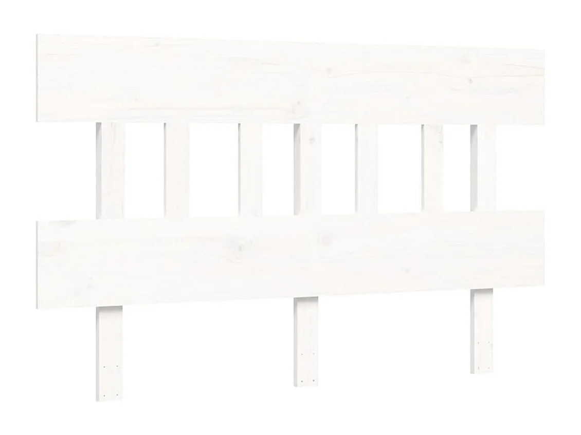 Lit double | Lit adulte | Cadre de lit blanc 140x200 cm bois massif