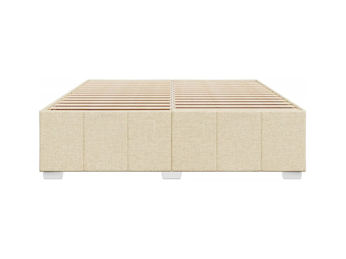 Letto per adulti | Letto matrimoniale | Giroletto senza Materasso Crema 180x200 cm in Tessuto