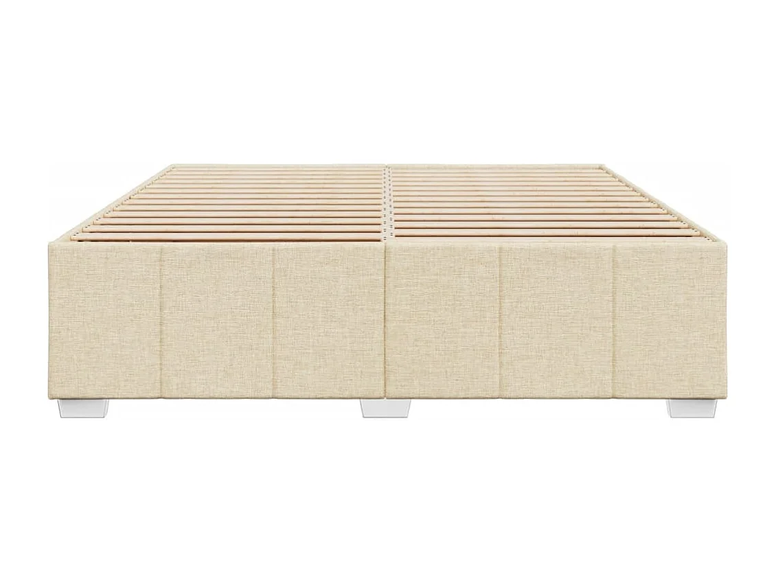 Letto per adulti | Letto matrimoniale | Giroletto senza Materasso Crema 180x200 cm in Tessuto