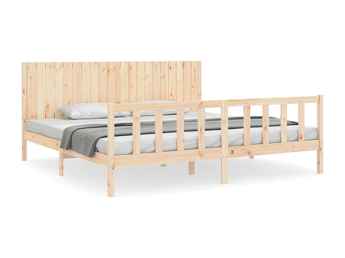 Lit double | Lit adulte | Cadre de lit 200x200 cm bois massif de pin