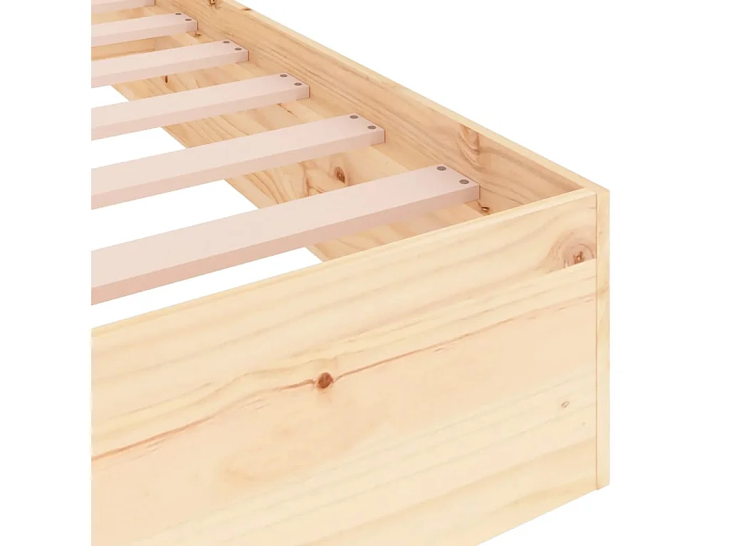 Lit double | Lit adulte | Cadre de lit bois massif 140x200 cm