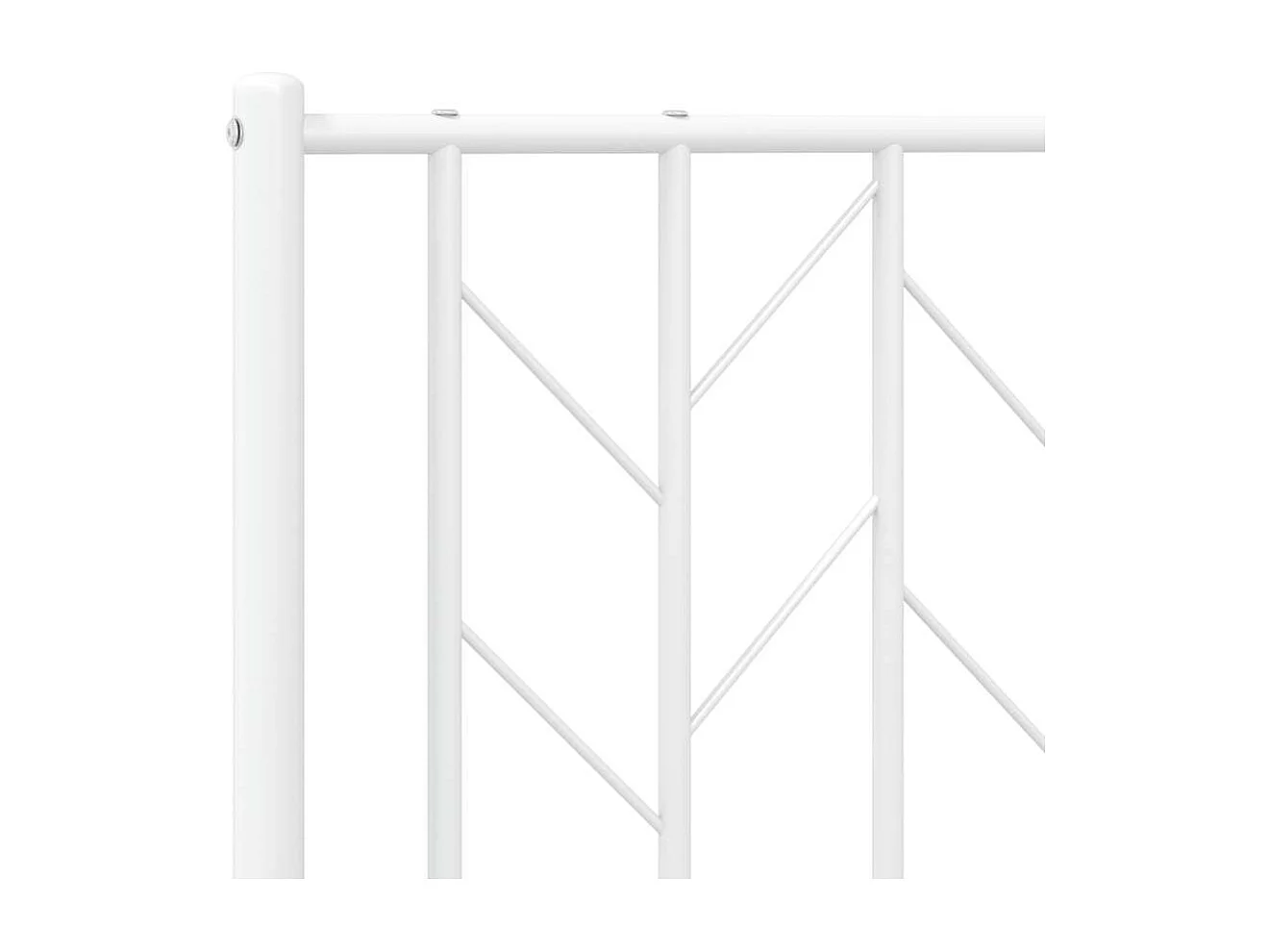 Lit double | Lit adulte | Cadre de lit métal et tête de lit blanc 193x203 cm