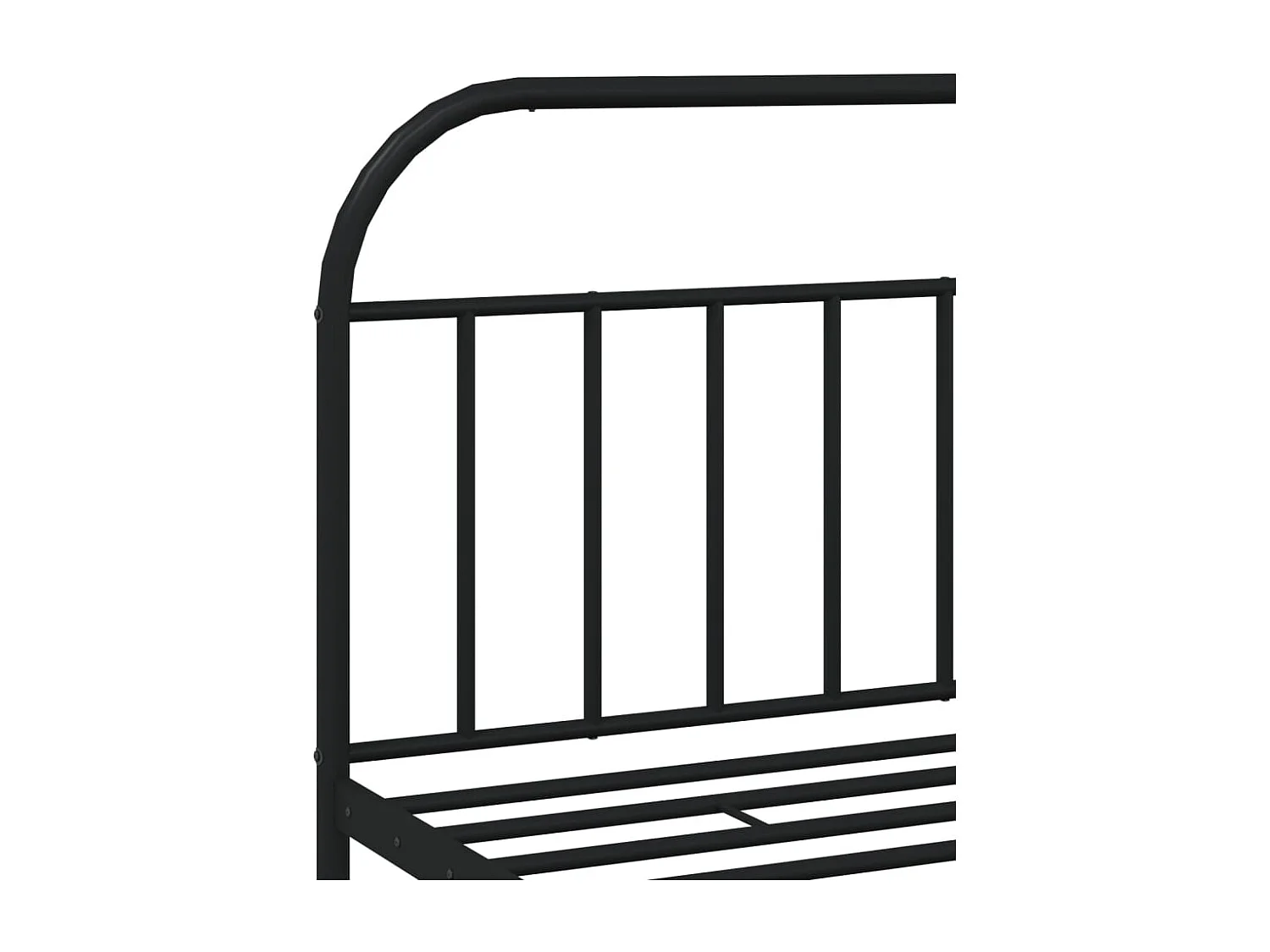 Lit double | Lit adulte | Cadre de lit métal avec tête de lit noir 200x200cm