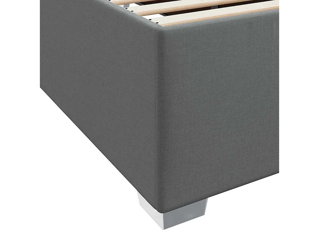 Lit simple | Lit adulte, enfant | Cadre de lit Gris foncé 90x190 cm tissu