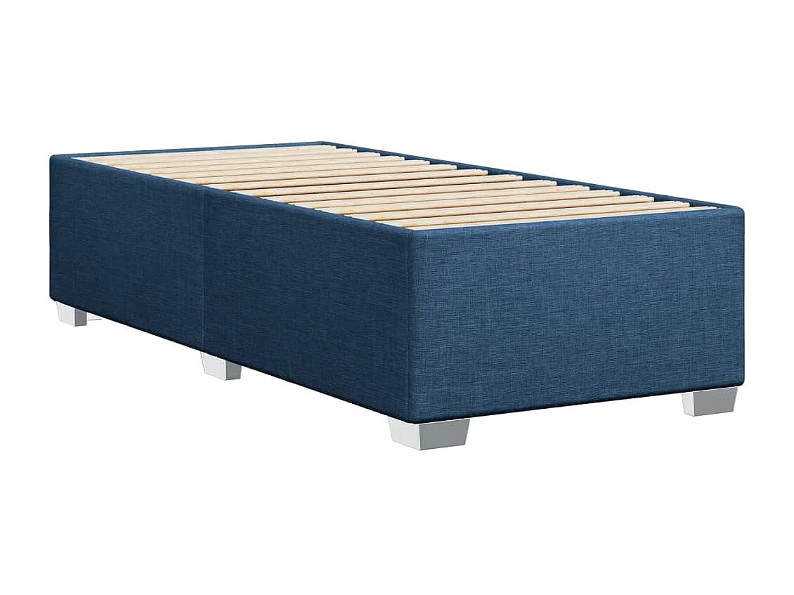 Lit simple | Lit adulte, enfant | Cadre de lit bleu 90x200 cm tissu