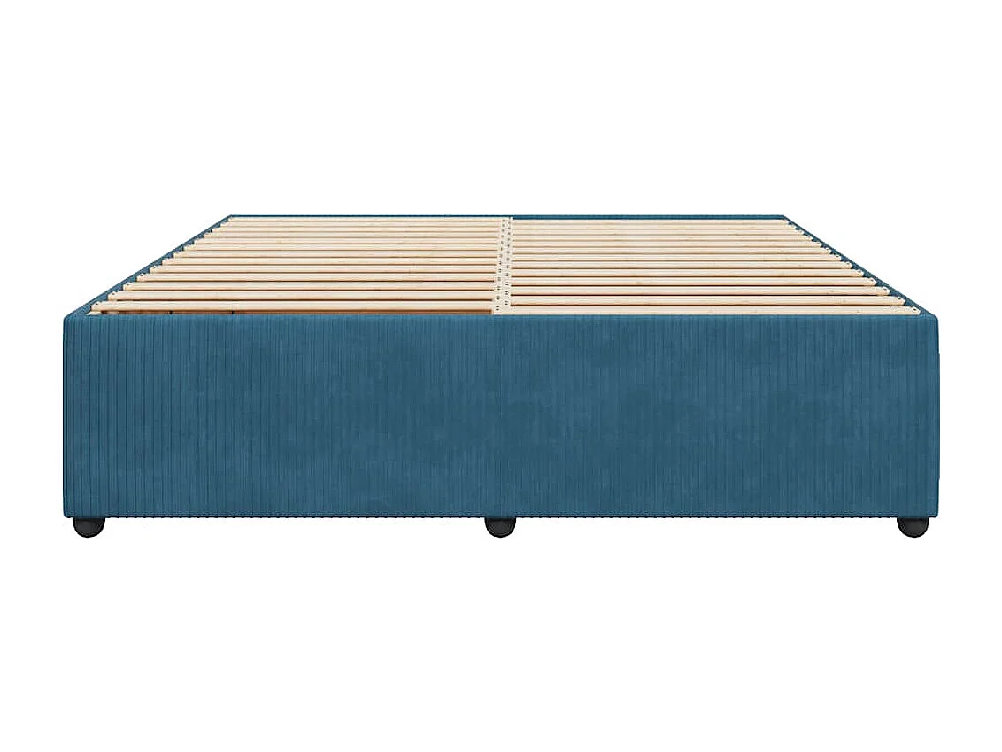 Letto per adulti | Letto matrimoniale | Giroletto Blu 180x200 cm in Velluto