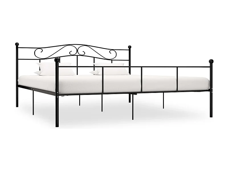Lit double | Lit adulte | Cadre de lit noir métal 180x200 cm