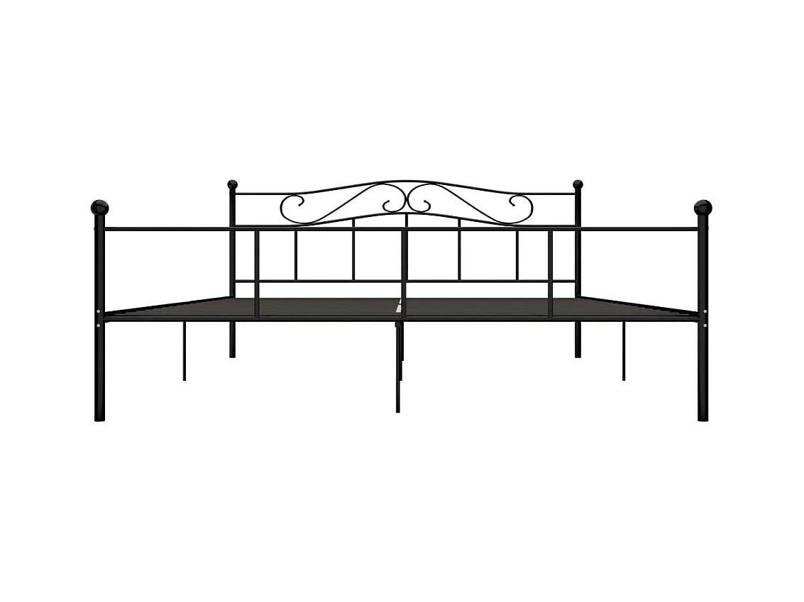 Lit double | Lit adulte | Cadre de lit noir métal 180x200 cm